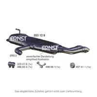 ERNST 203128 Endschalld&auml;mpfer f&uuml;r AUDI A3 (8P19 2.0 TDI 136/140 PS 04.04-05.07 1K6253609AR