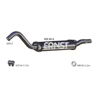 ERNST 223034 Endschalld&auml;mpfer f&uuml;r AUDI 80 / Coupe B3 1.6 1.8 / S / E 2.0 E 893253609B