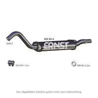 ERNST 223034 Endschalld&auml;mpfer f&uuml;r AUDI 80 / Coupe B3 1.6 1.8 / S / E 2.0 E 893253609B