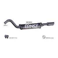 ERNST 233064 Endschalld&auml;mpfer Auspuff Endtopf f&uuml;r AUDI Coupe / Cabrio B3 2.0 / E 115 PS