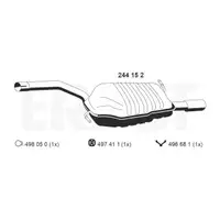 ERNST 244152 Endschalld&auml;mpfer f&uuml;r AUDI A4 B6 2.0 / FSI 130/150 PS ab 12.2000 8E0253609AT