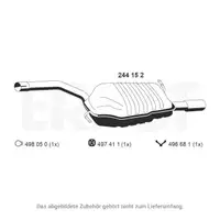 ERNST 244152 Endschalld&auml;mpfer f&uuml;r AUDI A4 B6 2.0 / FSI 130/150 PS ab 12.2000 8E0253609AT