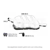 ERNST 245043 Endschalld&auml;mpfer f&uuml;r AUDI A4 B8 A5 8T 8F 1.8 TFSI 120/160/170 PS 8K0253609H