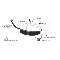 ERNST 250283 Endschalld&auml;mpfer f&uuml;r MINI R50 R53 R52 Cooper S 163/170 PS W11 18101489462