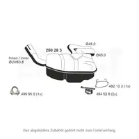 ERNST 250283 Endschalld&auml;mpfer f&uuml;r MINI R50 R53 R52 Cooper S 163/170 PS W11 18101489462