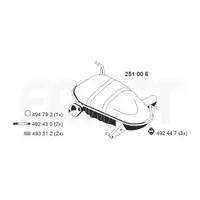 ERNST 251006 Endschalld&auml;mpfer f&uuml;r BMW 1er E87 116i 118i N45 N46 09.04-02.2007 18107528813