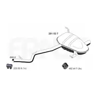 ERNST 251037 Endschalld&auml;mpfer f&uuml;r BMW 1er E82 120i E88 118i 120i N43 B20A 18307574919