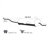 ERNST 283045 Endschalld&auml;mpfer f&uuml;r BMW 3er E46 / Coupe / Touring 316i 318i M43 18107501686