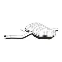 ERNST 283250 Rear Muffler for BMW 3 Series E46 Compact 316ti 318ti N40/42/45/46 18107507800