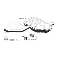 ERNST 283250 Endschalld&auml;mpfer f&uuml;r BMW 3er E46 Compact 316ti 318ti N40/42/45/46 18107507800