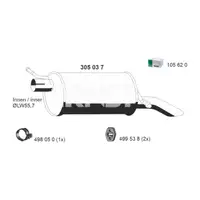 ERNST 305037 Endschalld&auml;mpfer Auspuff Endtopf f&uuml;r FORD Galaxy WGR 2.3 16V 140/146 PS