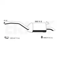 ERNST 305112 Endschalld&auml;mpfer f&uuml;r FORD Mondeo 4 MK4 Galaxy S-Max WA6 1.6 Ti 2.0
