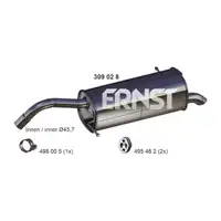 ERNST 309028 Endschalld&auml;mpfer Auspuff f&uuml;r FORD Ecosport 1.0 EcoBoost 125/140 PS 1879623