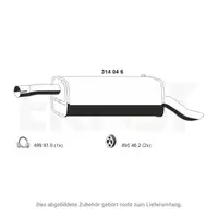 ERNST 314046 Endschalld&auml;mpfer Auspuff f&uuml;r FORD Fusion (JU_) 1.6 TDCi 90 PS ab 12.2005