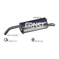 ERNST 314190 Endschalld&auml;mpfer f&uuml;r FORD B-Max (JK) 1.0 EcoBoost bis 09.2017 1778556