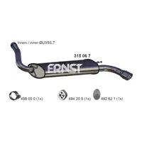 ERNST 315067 Endschalld&auml;mpfer Auspuff f&uuml;r FORD Focus 3 MK3 1.6 EcoBoost 150/182 PS