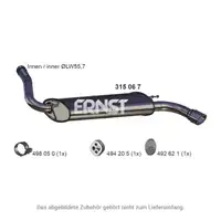 ERNST 315067 Endschalld&auml;mpfer Auspuff f&uuml;r FORD Focus 3 MK3 1.6 EcoBoost 150/182 PS
