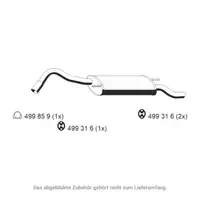 ERNST 310109 Endschalld&auml;mpfer Auspuff Endtopf f&uuml;r FORD Courier 1.8D 60 PS mit Oxi-Kat