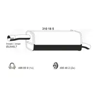 ERNST 310185 Endschalld&auml;mpfer f&uuml;r FORD Fiesta 5 1.6 16V bis 11.2005 MAZDA 2 DY 1.6 100 PS