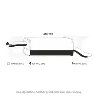 ERNST 310192 Endschalld&auml;mpfer Auspuff f&uuml;r FORD Fusion JU 1.25 1.4 75/80 PS bis 12.2005