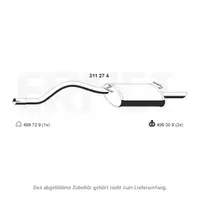 ERNST 311274 Endschalld&auml;mpfer Auspuff f&uuml;r FORD Ka (RB_) 1.3i 49/50/60 PS ab 10.1998