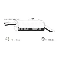 ERNST 313278 Endschalld&auml;mpfer Auspuff f&uuml;r FORD Fusion (JU_) 1.6 TDCi 90 PS bis 12.2005