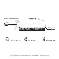 ERNST 313292 Endschalld&auml;mpfer Auspuff Endtopf f&uuml;r FORD Fiesta 5 MK5 ST150 bis 11.2005