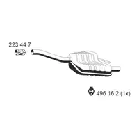 ERNST 341134 Endschalld&auml;mpfer Auspuff f&uuml;r FORD Focus 1 MK1 1.8 16V 115 PS mit 3-Wege Kat