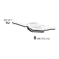 ERNST 341189 Endschalld&auml;mpfer f&uuml;r FORD Focus 1 Turnier 1.8 16V 115 PS mit 3-Wege Kat