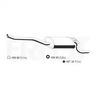 ERNST 353106 Endschalld&auml;mpfer Auspuff Endtopf f&uuml;r MERCEDES 190 W201 D2.0 75/75 PS OM601