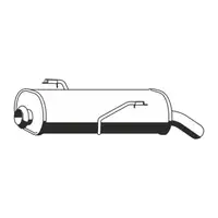 ERNST 505000 Endschalld&auml;mpfer Auspuff Endtopf f&uuml;r PEUGEOT 206 1.1i 1.4i 1.6i 60/75/89 PS