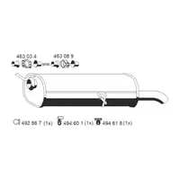 ERNST 505116 Endschalld&auml;mpfer Auspuff f&uuml;r PEUGEOT 307 SW / Break 1.6/2.0 HDi 1726.KW