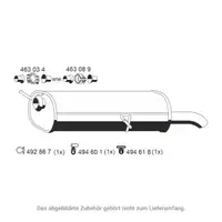 ERNST 505116 Endschalld&auml;mpfer Auspuff f&uuml;r PEUGEOT 307 SW / Break 1.6/2.0 HDi 1726.KW