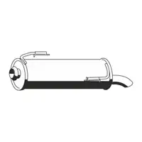 ERNST 505208 Endschalld&auml;mpfer Auspuff f&uuml;r PEUGEOT 206 1.4 HDi eco 70 bis 10.2003 1.9D