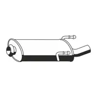 ERNST 506038 Endschalld&auml;mpfer Auspuff f&uuml;r PEUGEOT 406 2.0 16V 132/135/136 PS 1726.AQ