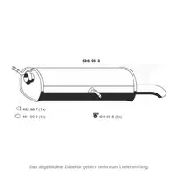 ERNST 506083 Endschalld&auml;mpfer Auspuff Endtopf f&uuml;r CITROEN C4 I PEUGEOT 307 2.0 16V 136 PS