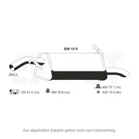 ERNST 506106 Endschalld&auml;mpfer f&uuml;r PEUGEOT 207 / SW 207+ 1.4 73 PS bis 06.2009 1730.77