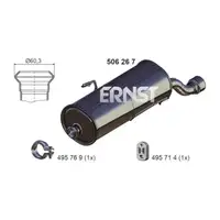 ERNST 506267 Endschalld&auml;mpfer Auspuff f&uuml;r PEUGEOT 206+ 1.1 1.4i 60/73/75 PS 1730.EE