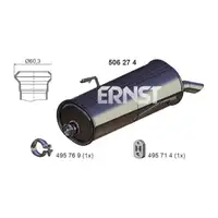 ERNST 506274 Endschalld&auml;mpfer Auspuff f&uuml;r PEUGEOT 206+ 1.1 1.4i 60/73/75 PS 1730.EC