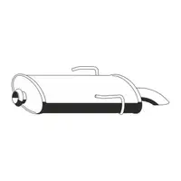 ERNST 500005 Endschalld&auml;mpfer Auspuff Endtopf f&uuml;r PEUGEOT 106 I II 1.0 1.1 1.4 1.6 1.5D