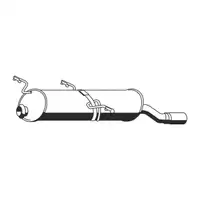 ERNST 500210 Endschalld&auml;mpfer Auspuff Endtopf f&uuml;r PEUGEOT 306 Cabrio 1.6 1.8 89/101 PS