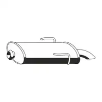 ERNST 501088 Endschalld&auml;mpfer Auspuff f&uuml;r CITROEN SAXO PEUGEOT 106 II 1.1i 1.4i ab 01.2000