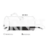 ERNST 501095 Endschalld&auml;mpfer f&uuml;r CITROEN Berlingo PEUGEOT Partner 1.6 HDi bis 12.2008