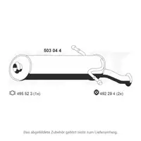 ERNST 503044 Endschalld&auml;mpfer Auspuff f&uuml;r CITROEN Xsara Picasso 2.0 HDi 90 PS bis 09.2003