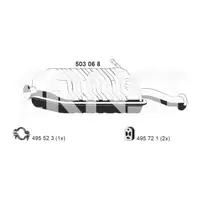 ERNST 503068 Endschalld&auml;mpfer Auspuff Endtopf f&uuml;r CITROEN Xsara Picasso 1.8 16V 115 PS