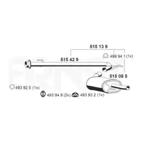 ERNST 515139 Endschalld&auml;mpfer Auspuff f&uuml;r PSA Jumper 2 Boxer FIAT Ducato 244 2.0/2.2D