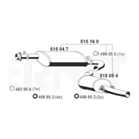 ERNST 515160 Endschalld&auml;mpfer Auspuff f&uuml;r PSA Jumper 1 Boxer FIAT Ducato 230 1.9/2.5/2.8D