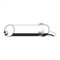 ERNST 510004 Endschalld&auml;mpfer Auspuff Endtopf f&uuml;r PEUGEOT 306 1.1 1.4 1.6 1.8 1.8/1.9D