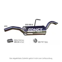 ERNST 512008 Endschalld&auml;mpfer Auspuff f&uuml;r PSA Evason Jumpy 1 806 Expert 2.0 16V 1.9D