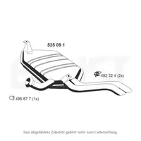 ERNST 525091 Endschalld&auml;mpfer Auspuff Endtopf f&uuml;r RENAULT Laguna 2 2.0 16V 1.9/2.0/2.2 dCi